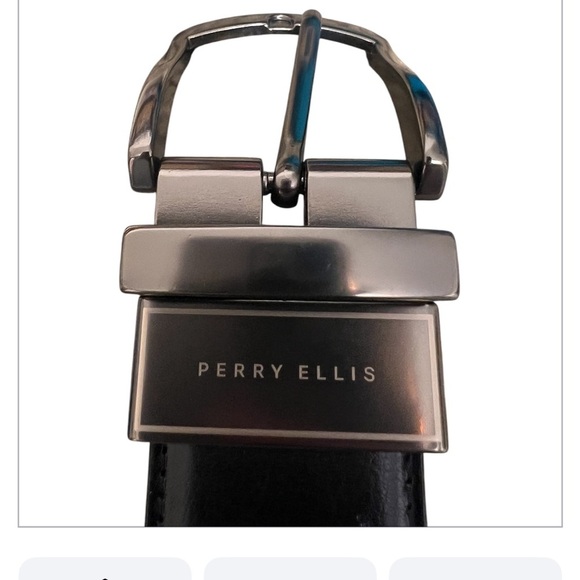 Perry Ellis Reversible Faux Leather Belt Black & Brown - Picture 1 of 4